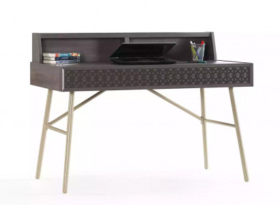 Computertisch Schreibtisch Holz Tisch Bürotisch Grau Kindertisch Luxus